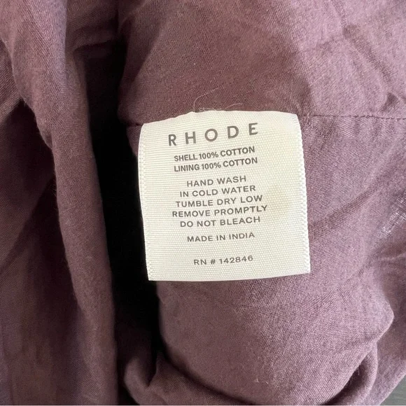 RHODE Darya Puff Sleeve Tiered Mini Dress in Plumeria Chocolate NWT - Picture 9 of 9